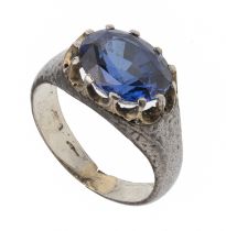 SILVER RING WITH SEMI-PRECIOUS STONE