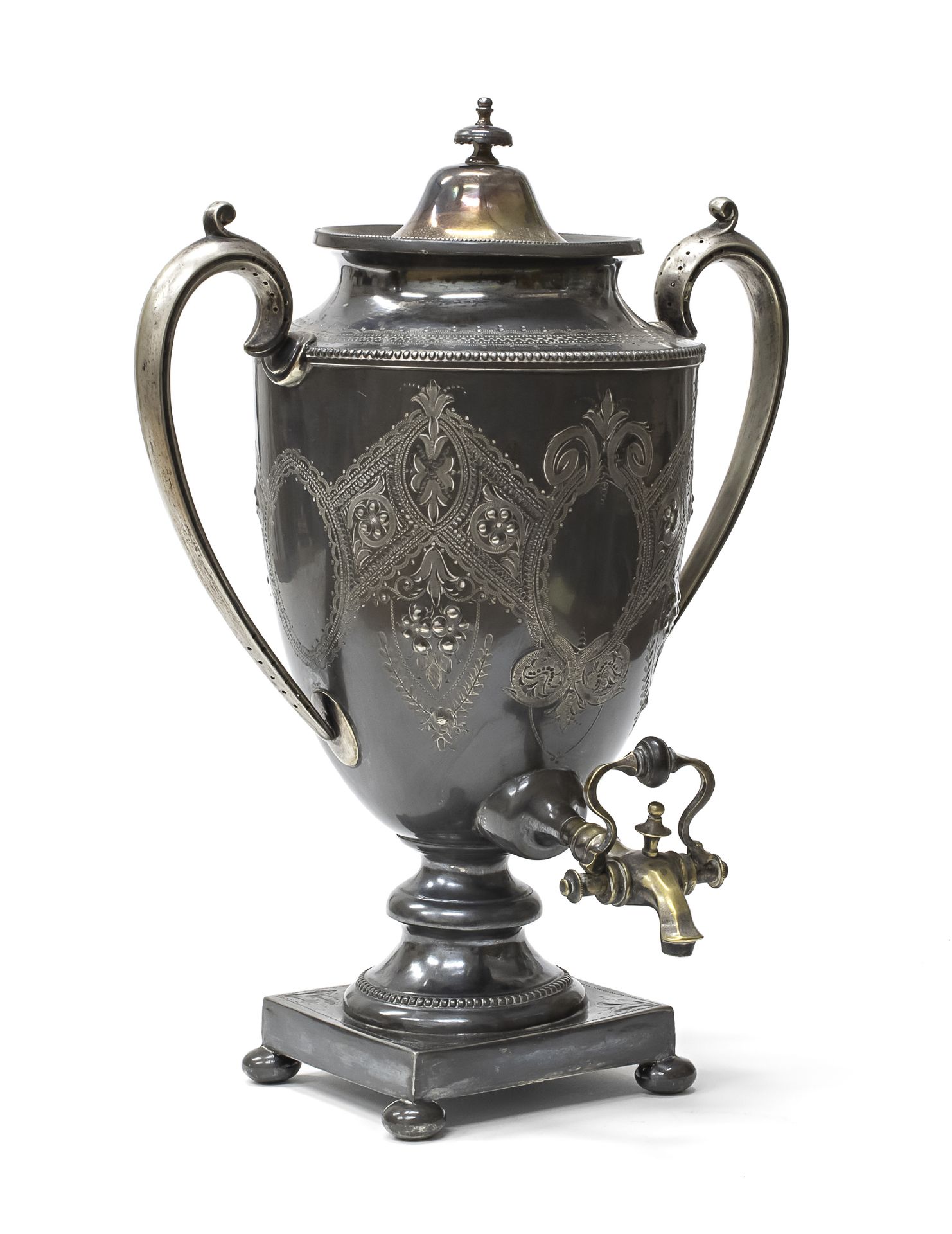 PEWTER SAMOVAR ENGLAND END OF THE 19TH CENTURY