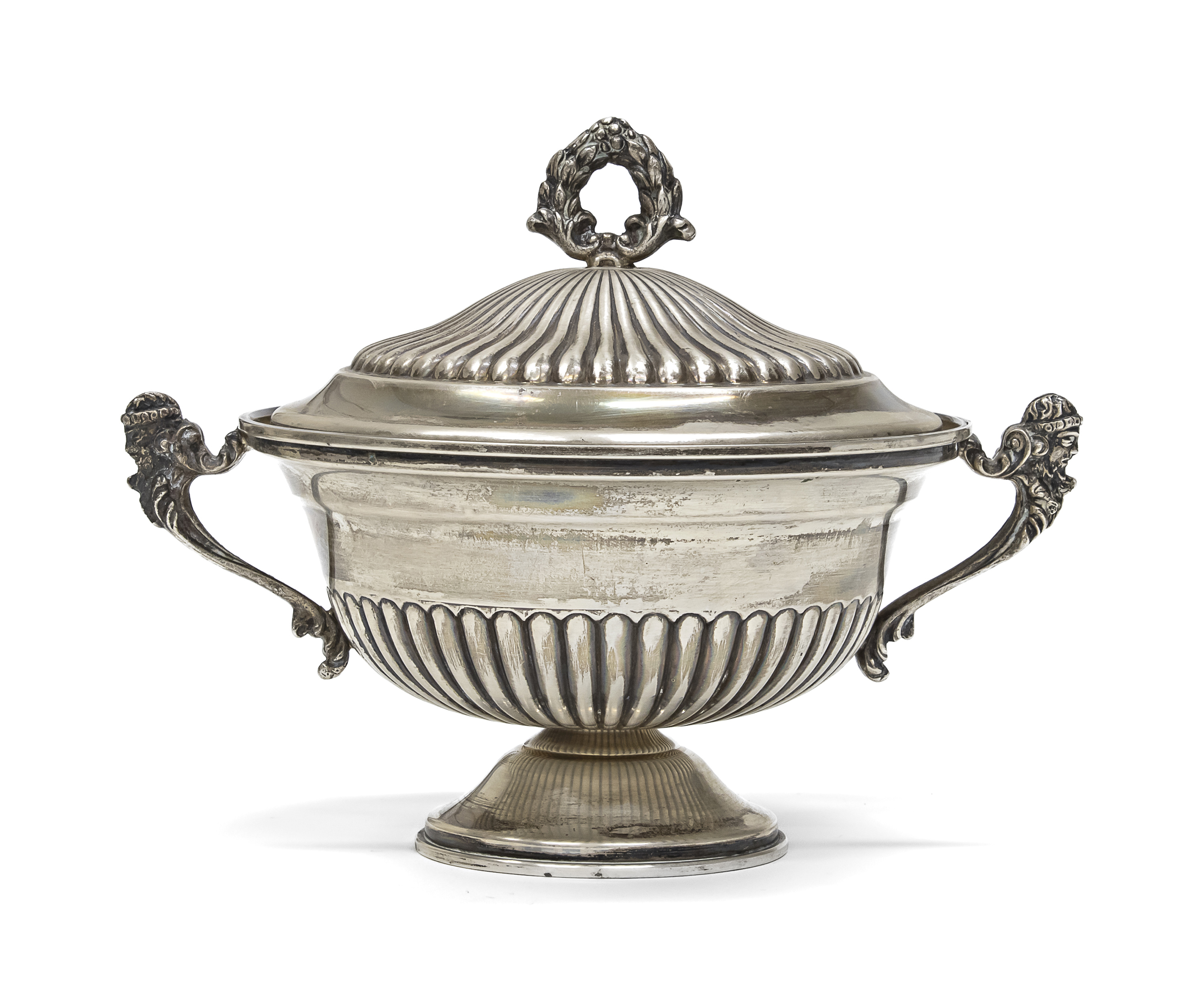 SILVER SUGAR BOWL ITALY approx. 1960.