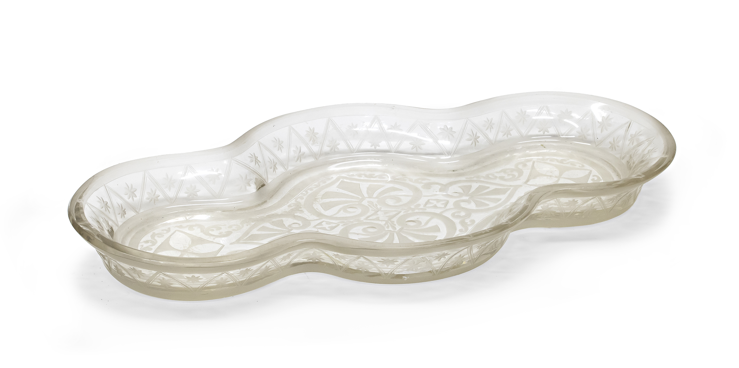 CRYSTAL TRAY EARLY 20TH CENTURY