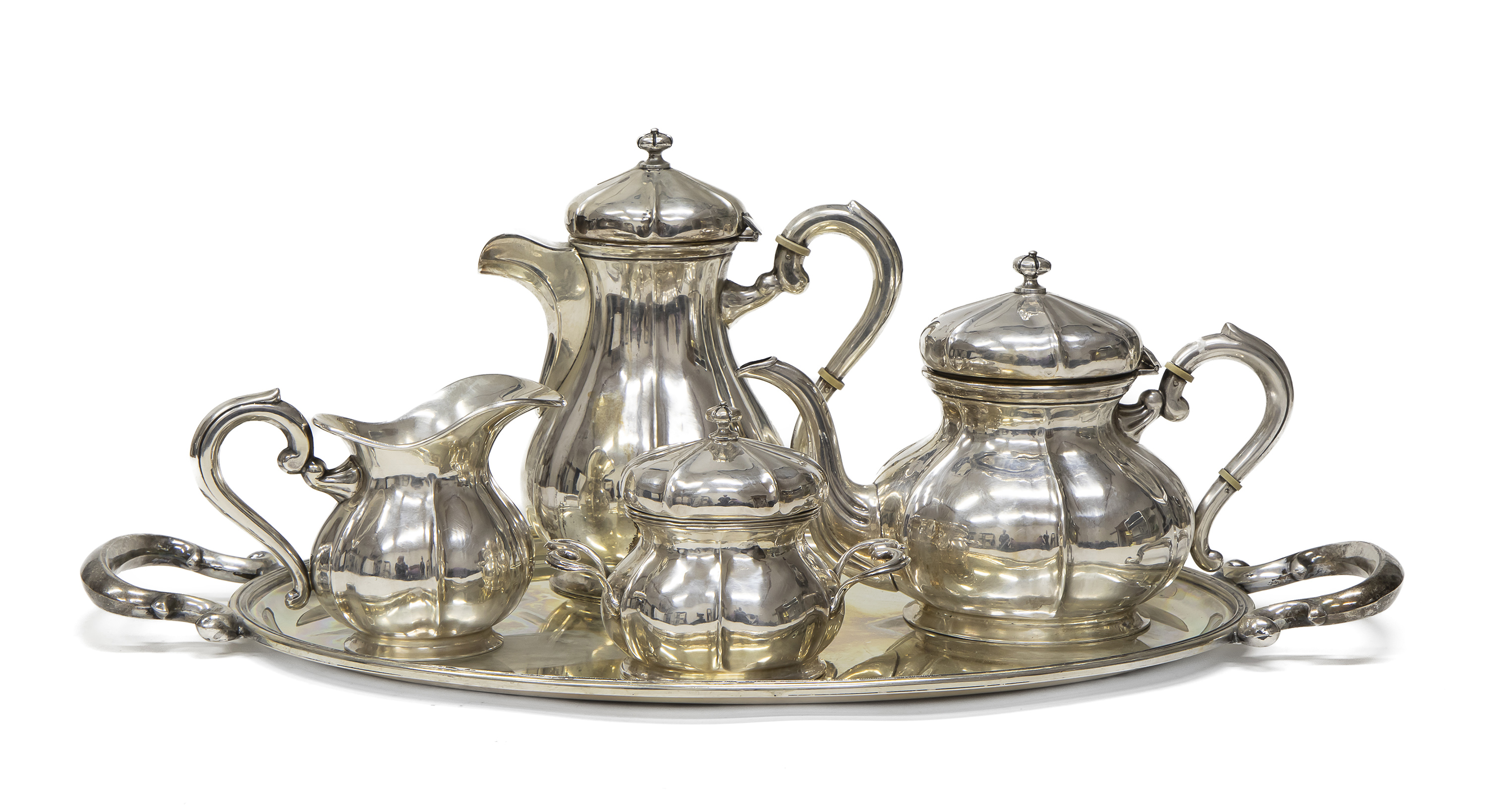 SILVER TEA AND COFFEE SET ITALY EARLY 20TH CENTURY - Image 2 of 2