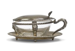 SILVER-PLATED CHEESE BOWL ITALY 20TH CENTURY