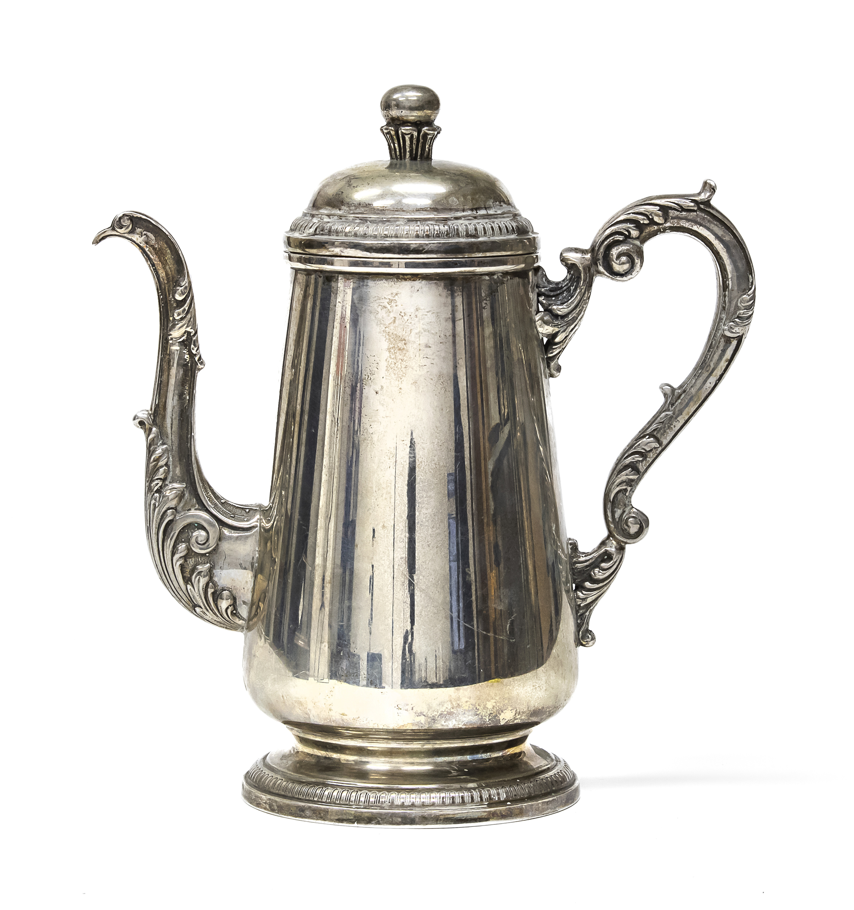 SILVER COFFEE POT ITALY EARLY 20TH CENTURY