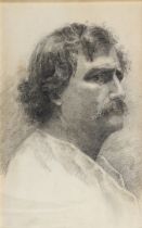 ITALIAN PENCIL AND CHARCOAL PORTRAIT 19TH CENTURY