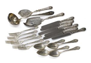 SILVER CUTLERY SET GERMANY END OF THE 19TH CENTURY