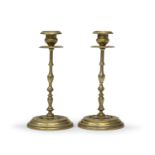 PAIR OF SMALL GILDED CANDLESTICKS NAPOLEON III PERIOD