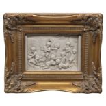 SMALL BAS-RELIEF IN WHITE MARBLE 20TH CENTURY