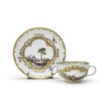 PORCELAIN CUP AND SAUCER MEISSEN FIRST HALF 18TH CENTURY