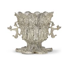 RARE SILVER FILIGREE CANDLE HOLDER ITALY END OF THE 19TH CENTURY