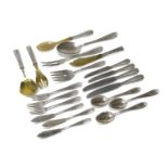 SILVER COMPOSITE CUTLERY SET BOLOGNA 1944/1968 AND VARIOUS