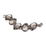 SILVER BRACELET WITH MOTHER-OF-PEARL