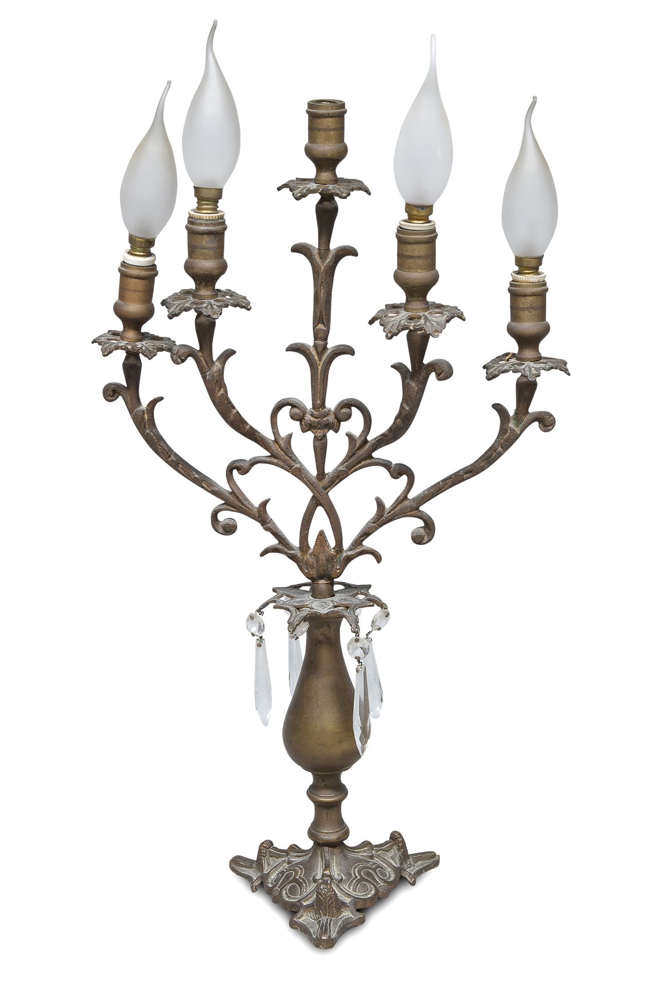 BURNISHED BRONZE CANDELABRA 19TH CENTURY