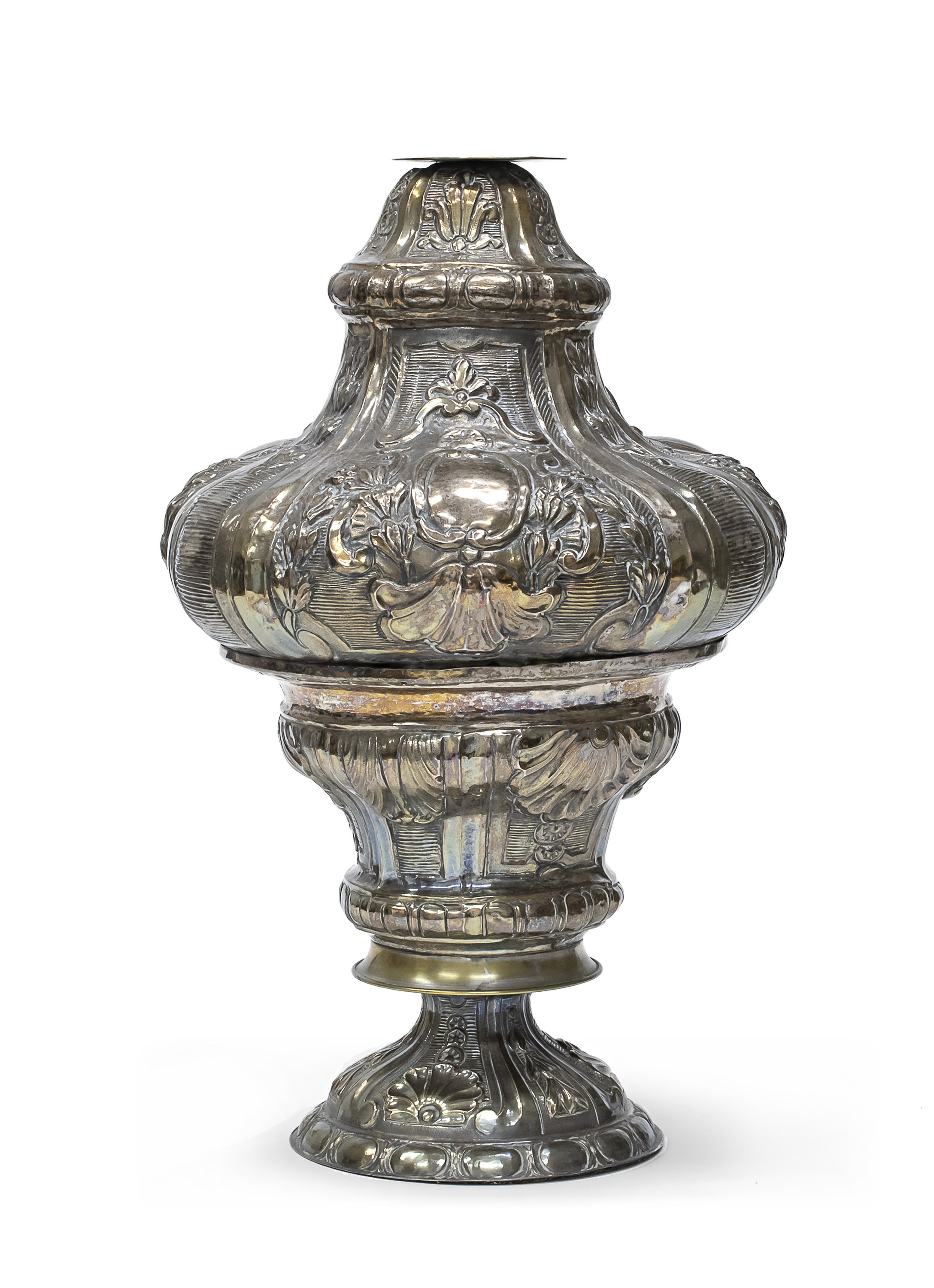 LARGE SILVER CENSER 18TH CENTURY