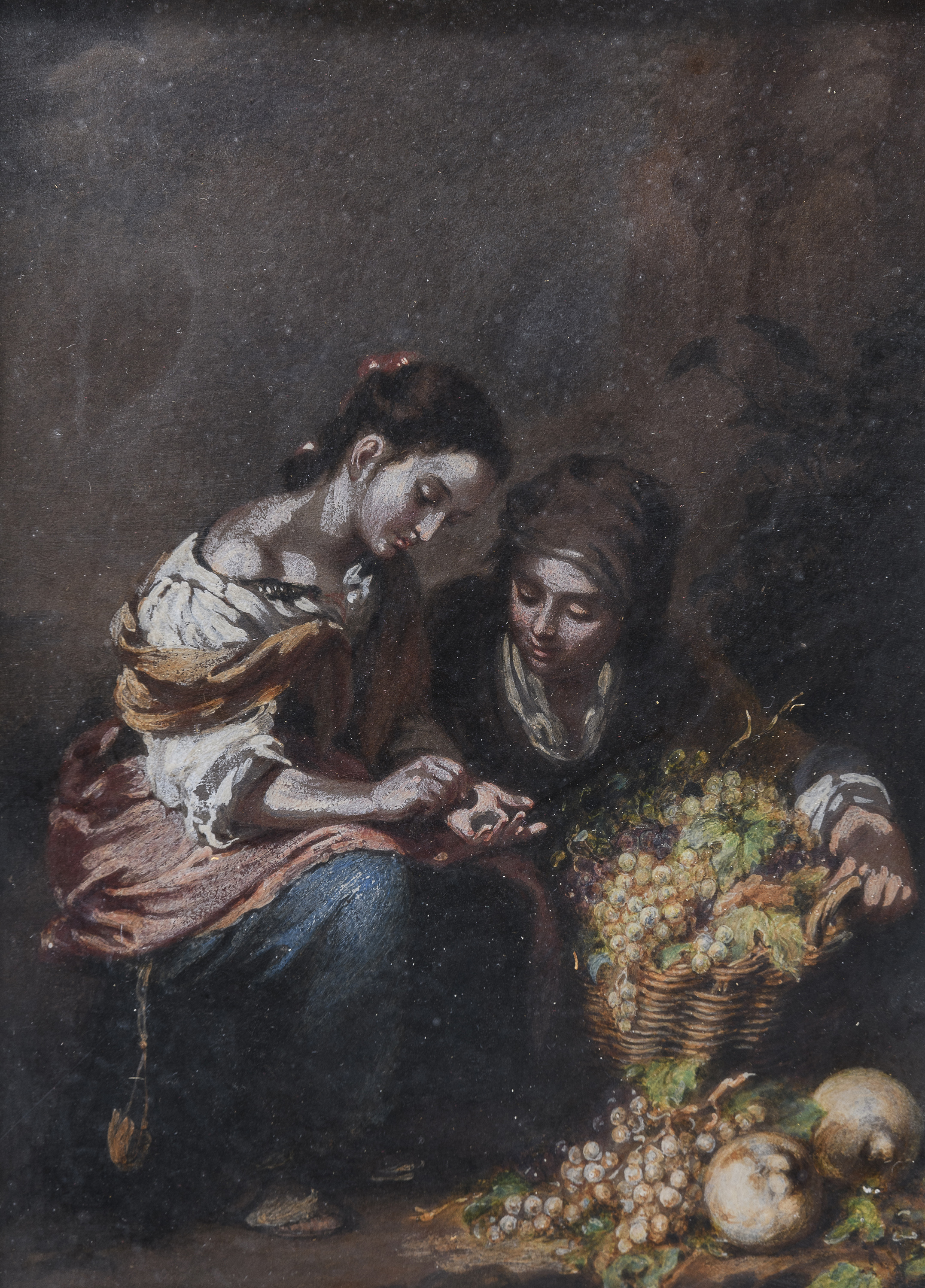 PAIR OF NEAPOLITAN OIL PAINTINGS END OF THE 19TH CENTURY - Image 3 of 4