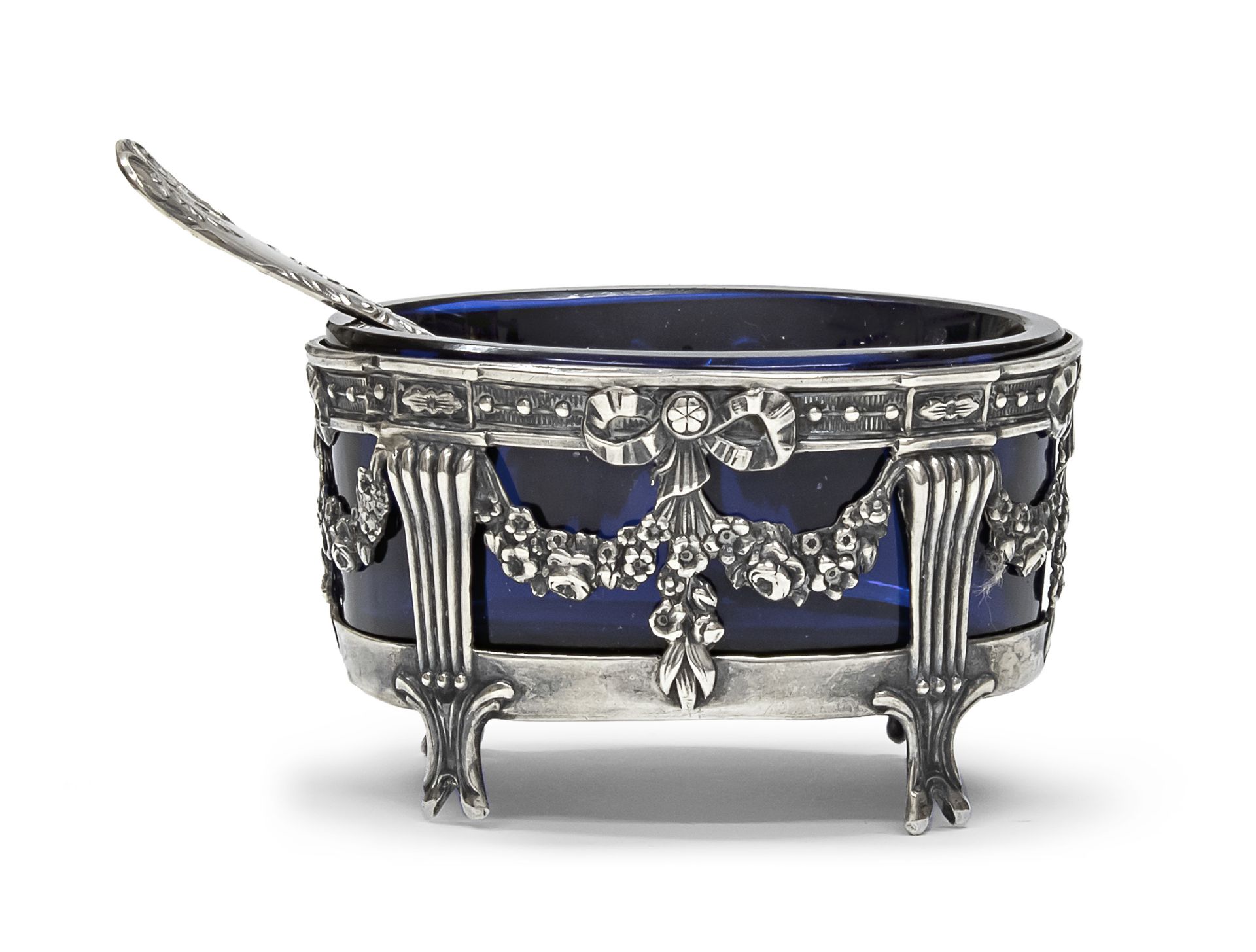 SMALL SILVER SALTCELLAR FRANCE FIRST HALF 19TH CENTURY