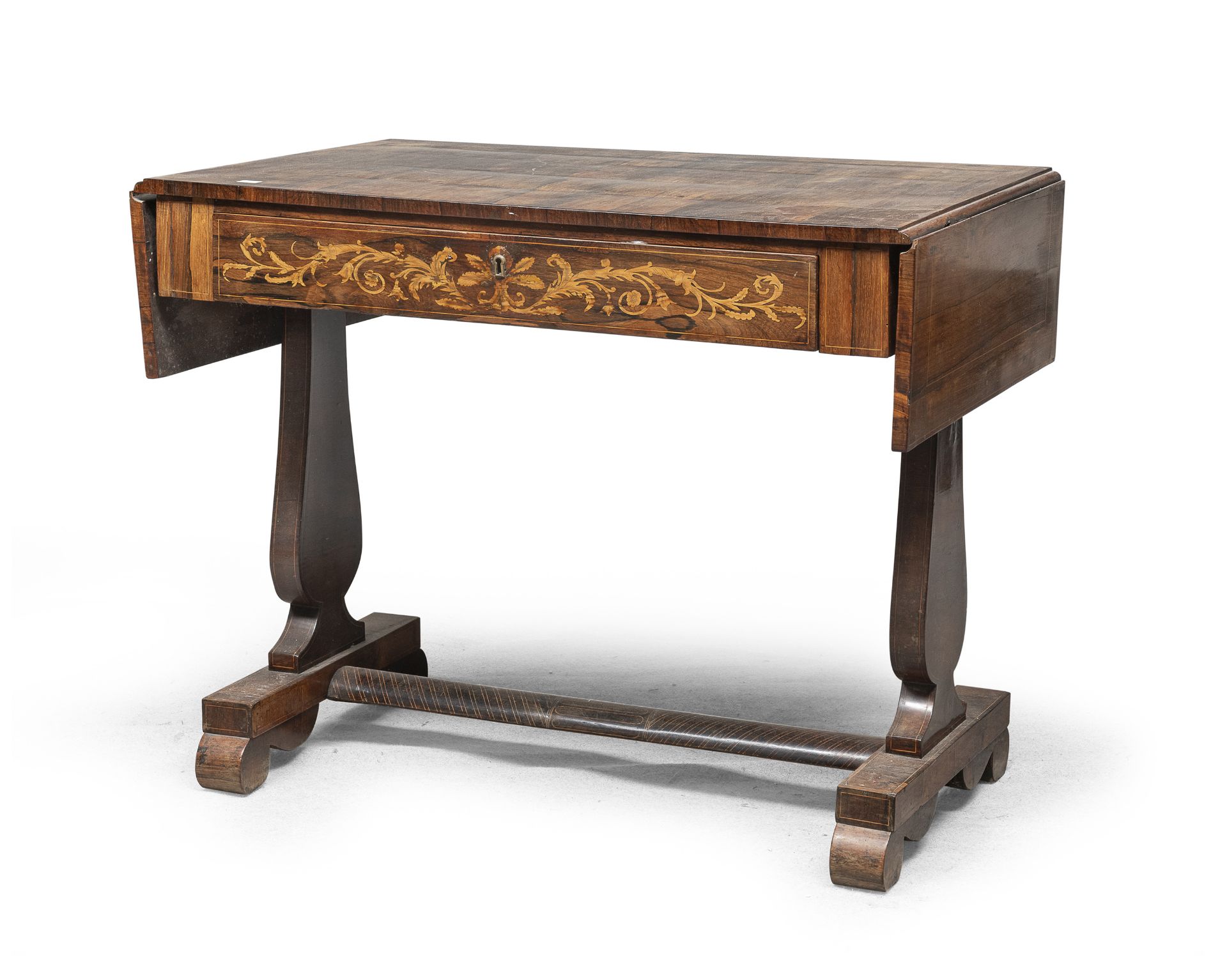 TABLE WITH TABLES IN ROSEWOOD CHARLES X PERIOD