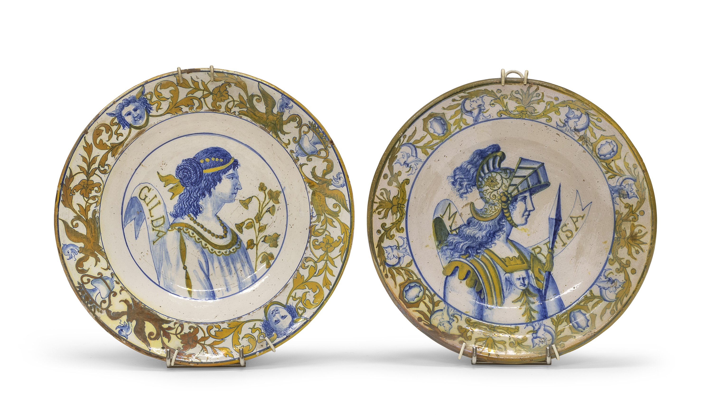 TWO LUSTER CERAMIC PLATES END OF THE 19TH CENTURY