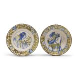 TWO LUSTER CERAMIC PLATES END OF THE 19TH CENTURY