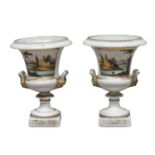PAIR OF SMALL PORCELAIN VASES 19th CENTURY