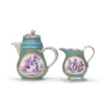 PORCELAIN COFFEE POT AND MILK JUG MEISSEN 19TH CENTURY