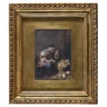 PAIR OF NEAPOLITAN OIL PAINTINGS END OF THE 19TH CENTURY