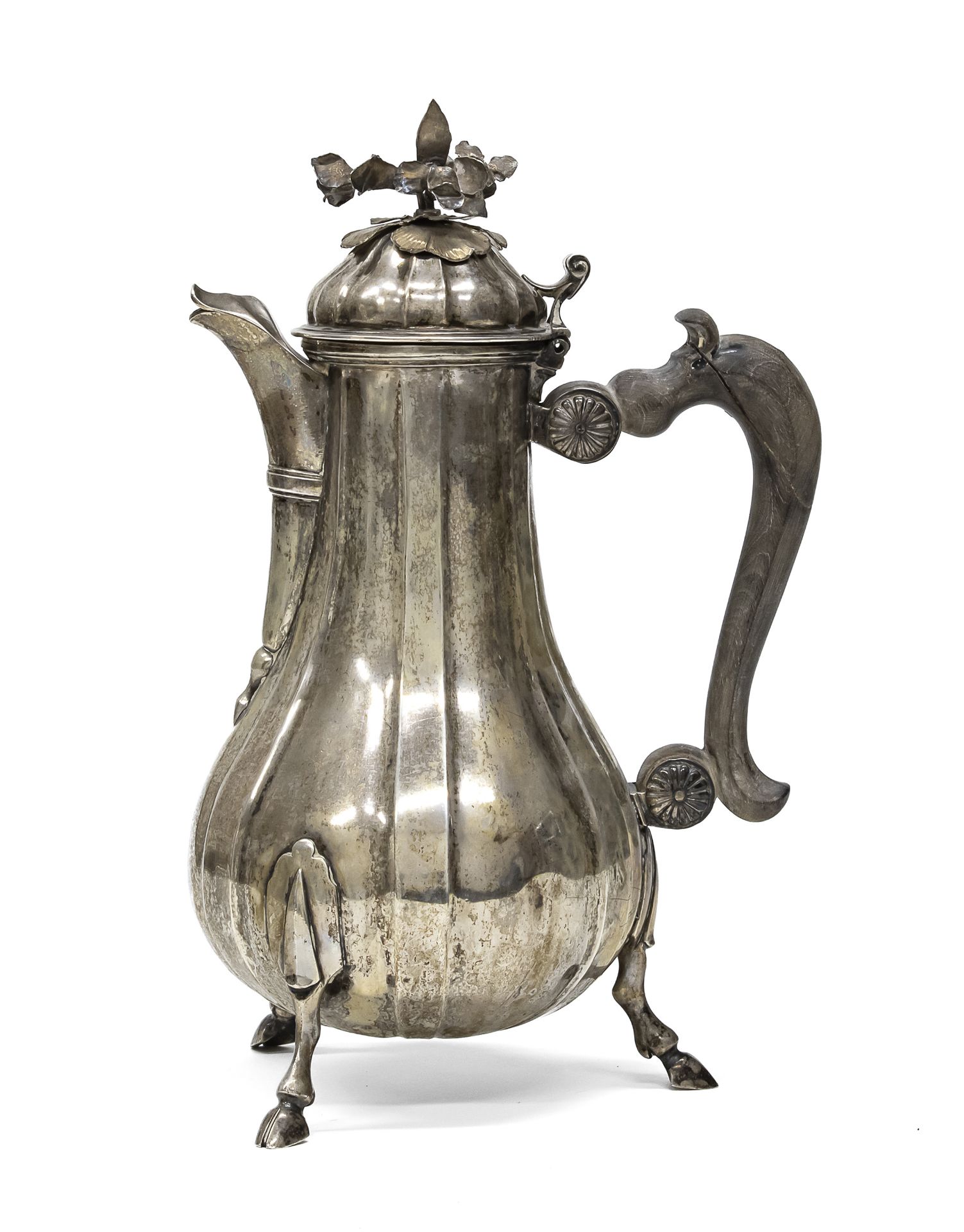 BEAUTIFUL SILVER TEAPOT PROBABLY FRANCE EARLY 19TH CENTURY