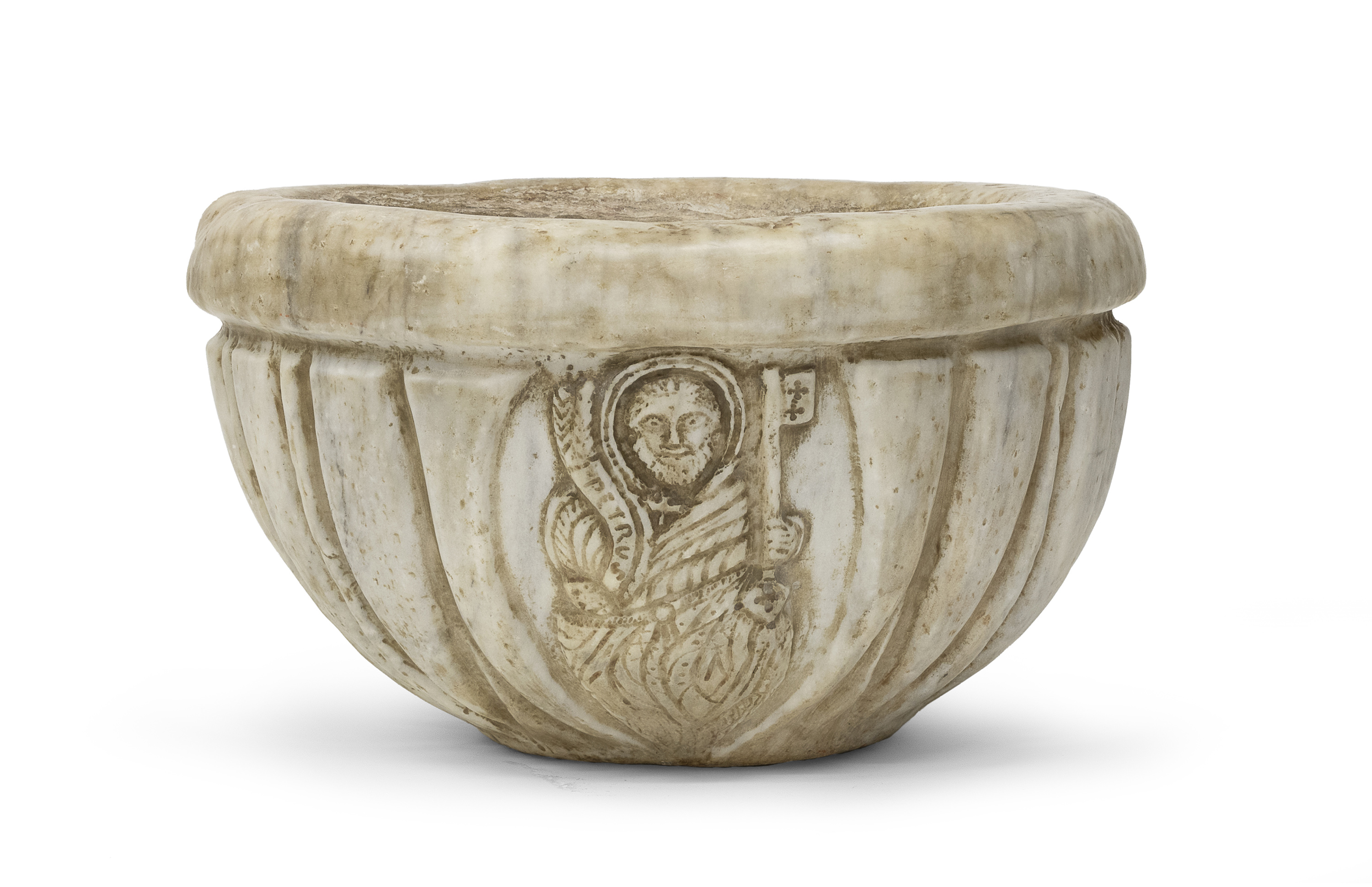 RARE STOUP IN WHITE MARBLE FLORENCE 16TH CENTURY