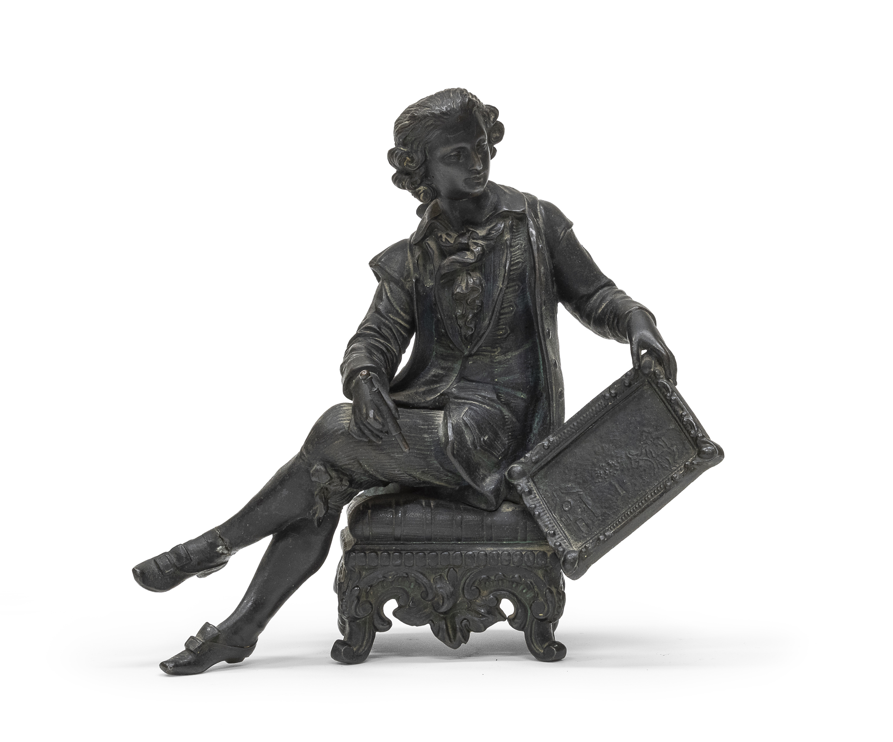 BLACK LACQUER BRONZE SCULPTURE 19TH CENTURY