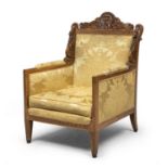 NEO-RENAISSANCE ARMCHAIR PROBABLY NAPLES 19TH CENTURY