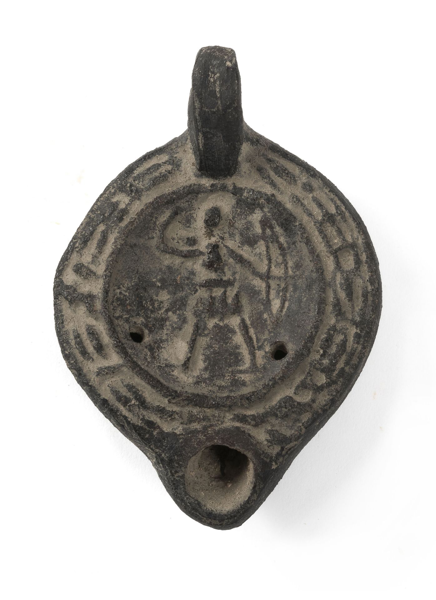 OIL LAMP IN ARCHAEOLOGICAL STYLE END OF THE 19TH CENTURY