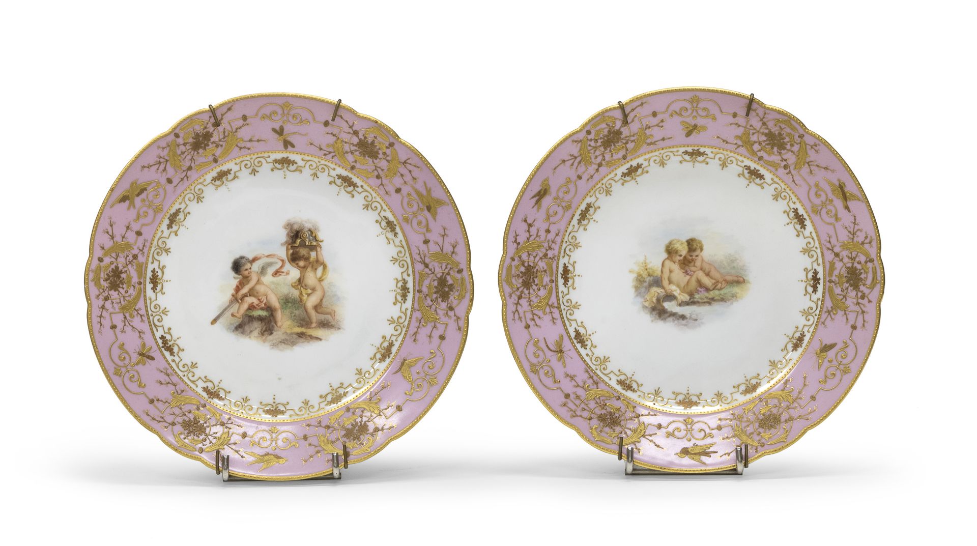 PAIR OF PORCELAIN PLATES SEVRES END OF THE 19TH CENTURY