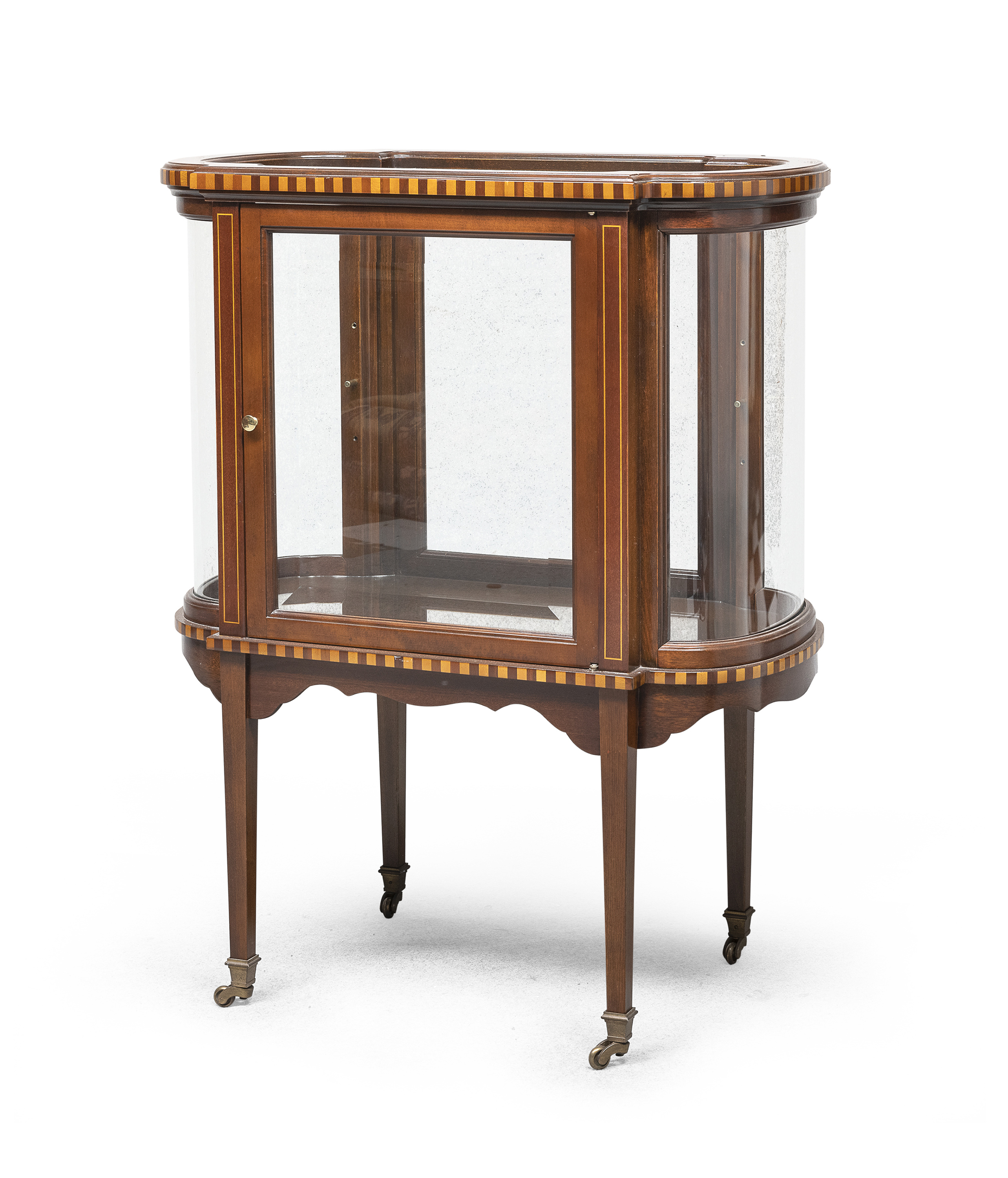 SMALL MAHOGANY DISPLAY CABINET ENGLAND END OF THE 19TH CENTURY