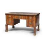 WALNUT DESK CENTRAL ITALY EARLY 19TH CENTURY