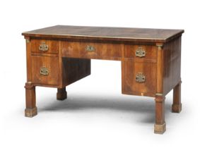 WALNUT DESK CENTRAL ITALY EARLY 19TH CENTURY