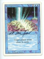 Magic the Gathering - Braingeyser Signed - Revised - Heavily Played