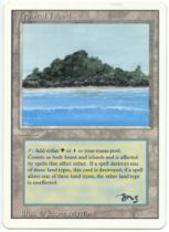 Magic The Gathering - Tropical Island Signed - Revised - Lightly Played