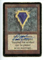 Magic The Gathering - Mox Sapphire - Beta - Signed - Poor Condition