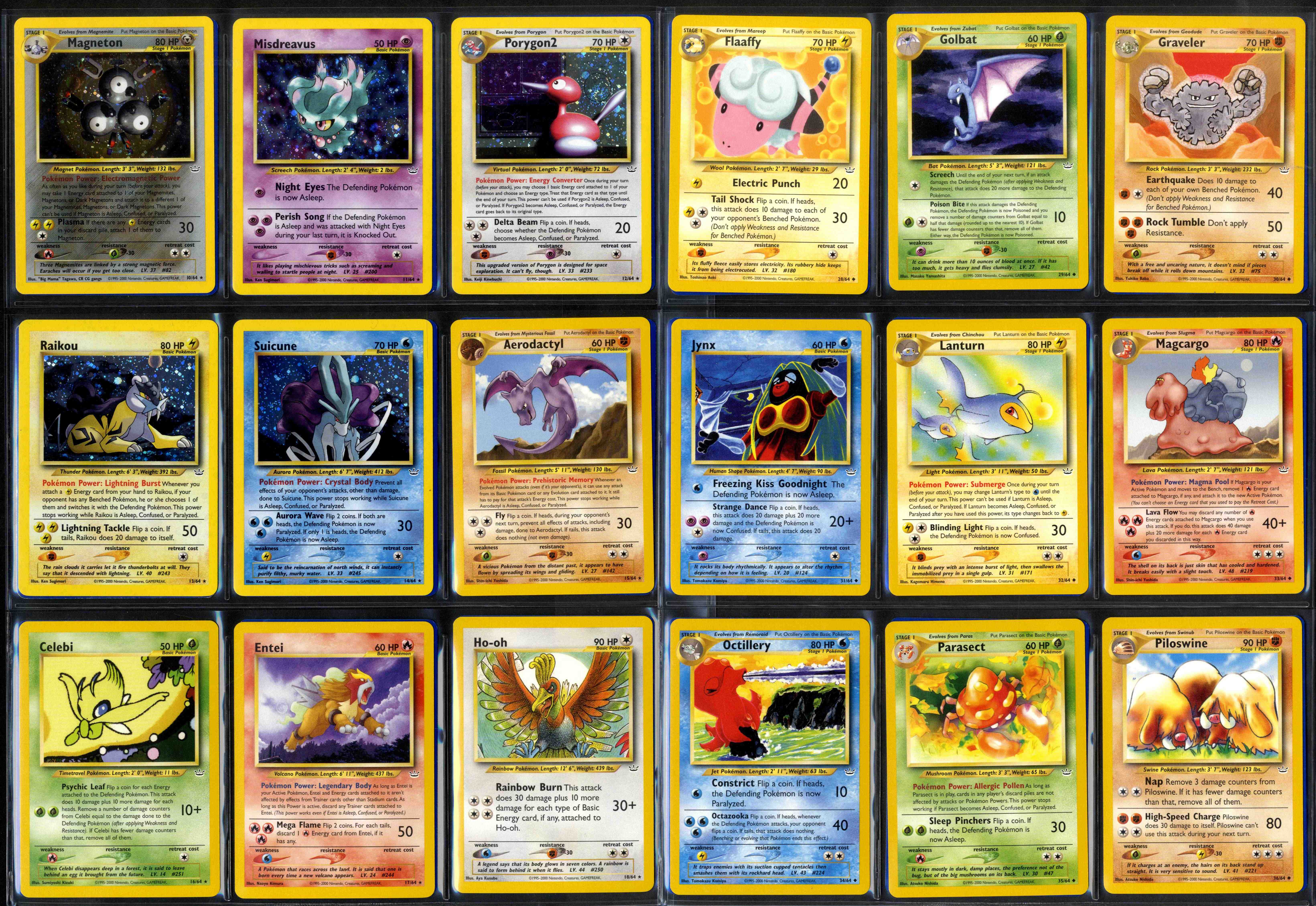 Pokemon TCG - Neo Revelation - Unlimited - Complete Set including Shinings 66/64 - Image 6 of 8