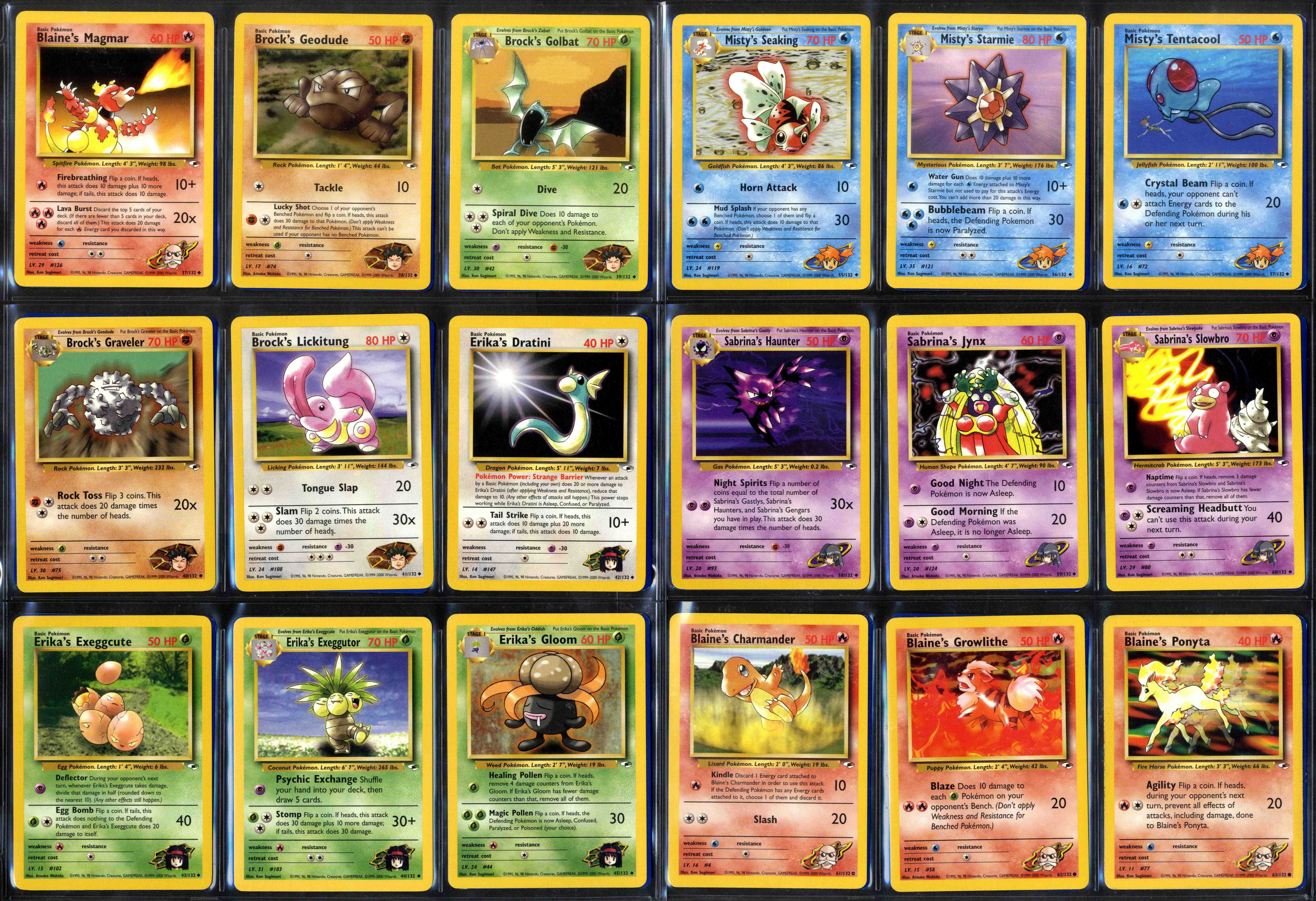Pokemon TCG - Gym Heroes - Unlimited - Complete Set 132/132 - Image 5 of 10