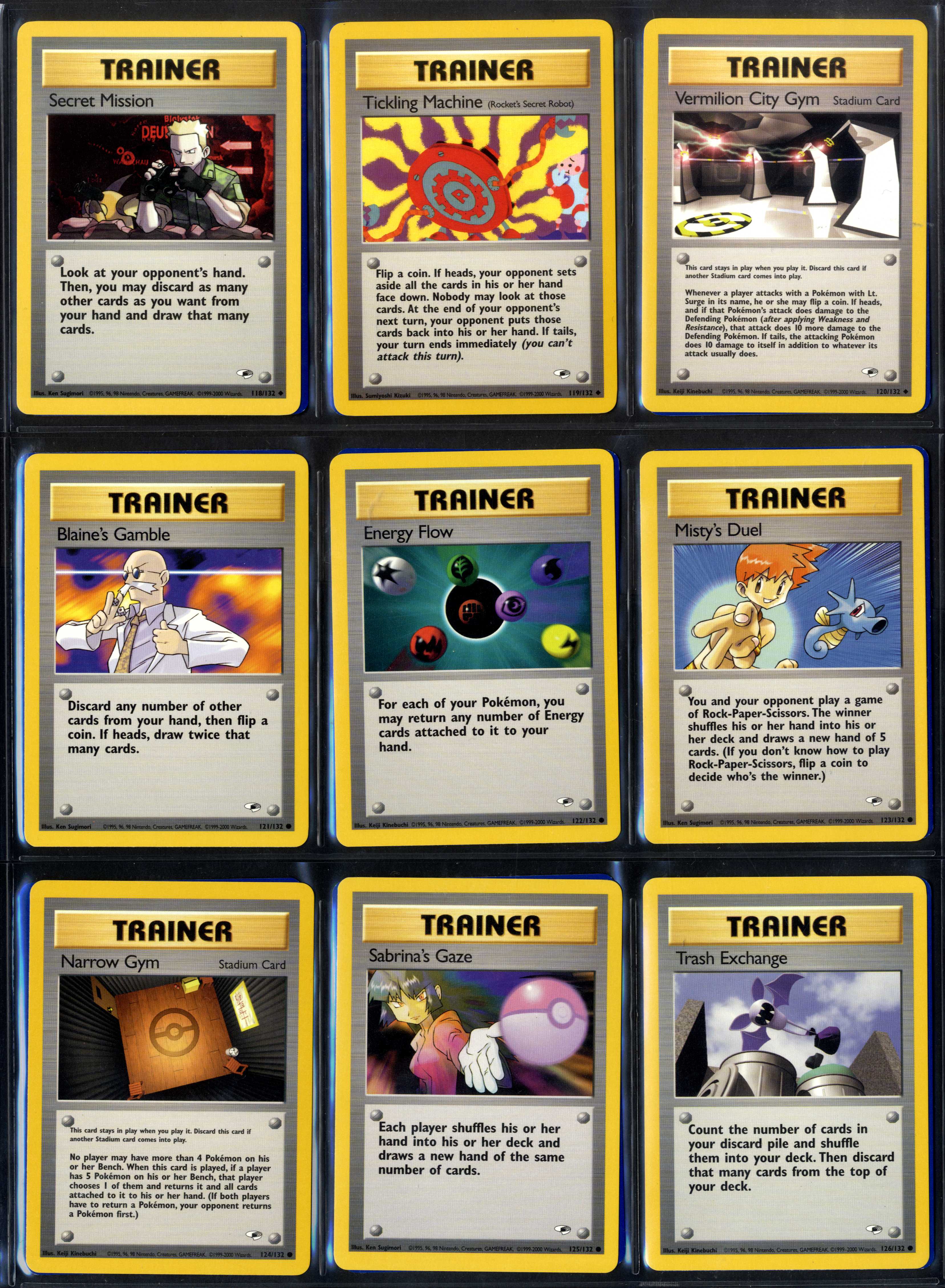 Pokemon TCG - Gym Heroes - Unlimited - Complete Set 132/132 - Image 10 of 10