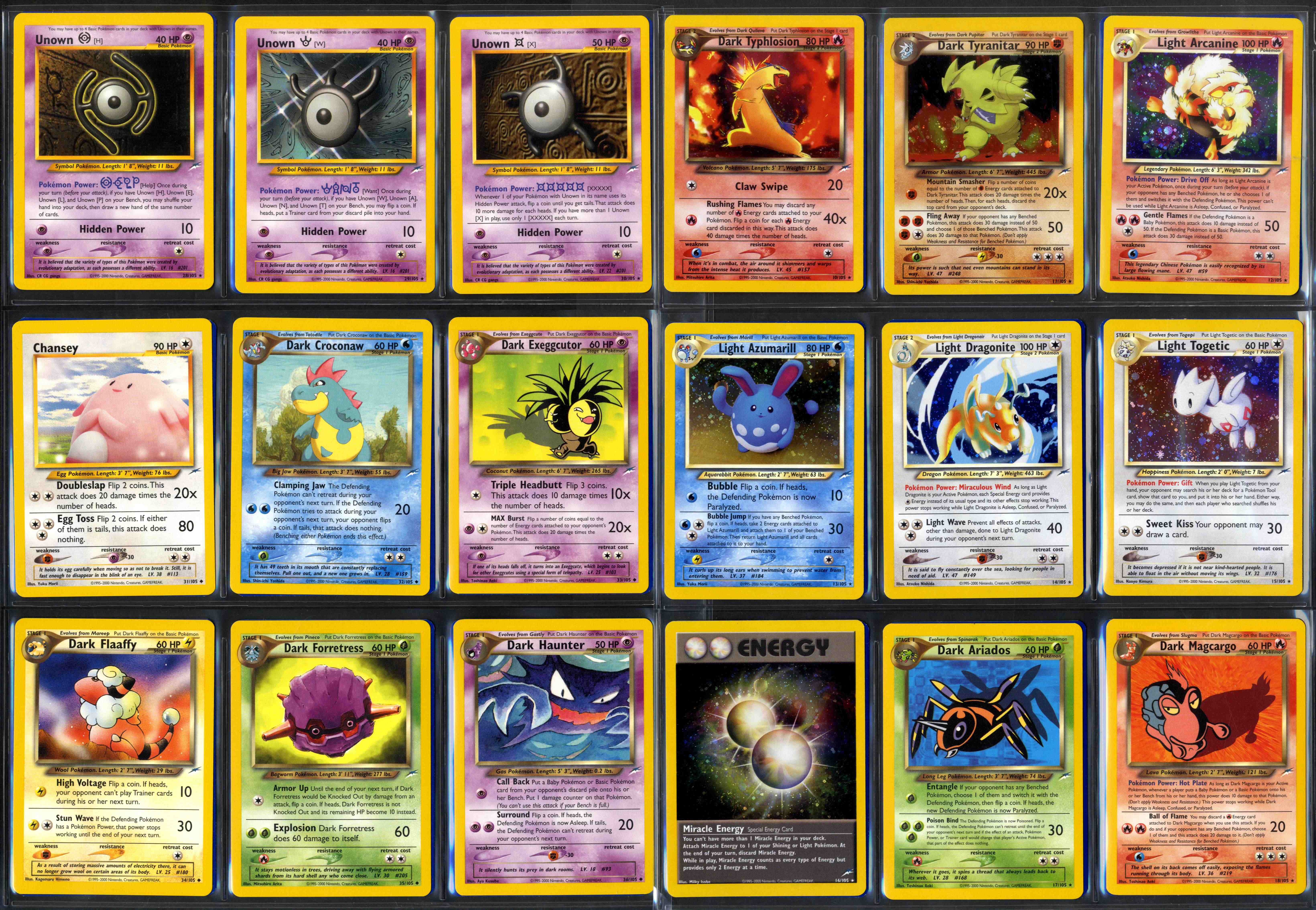 Pokemon TCG - Neo Destiny - 1st Edition & Unlimited - Complete Set including Shining's 113/105 - Image 5 of 10