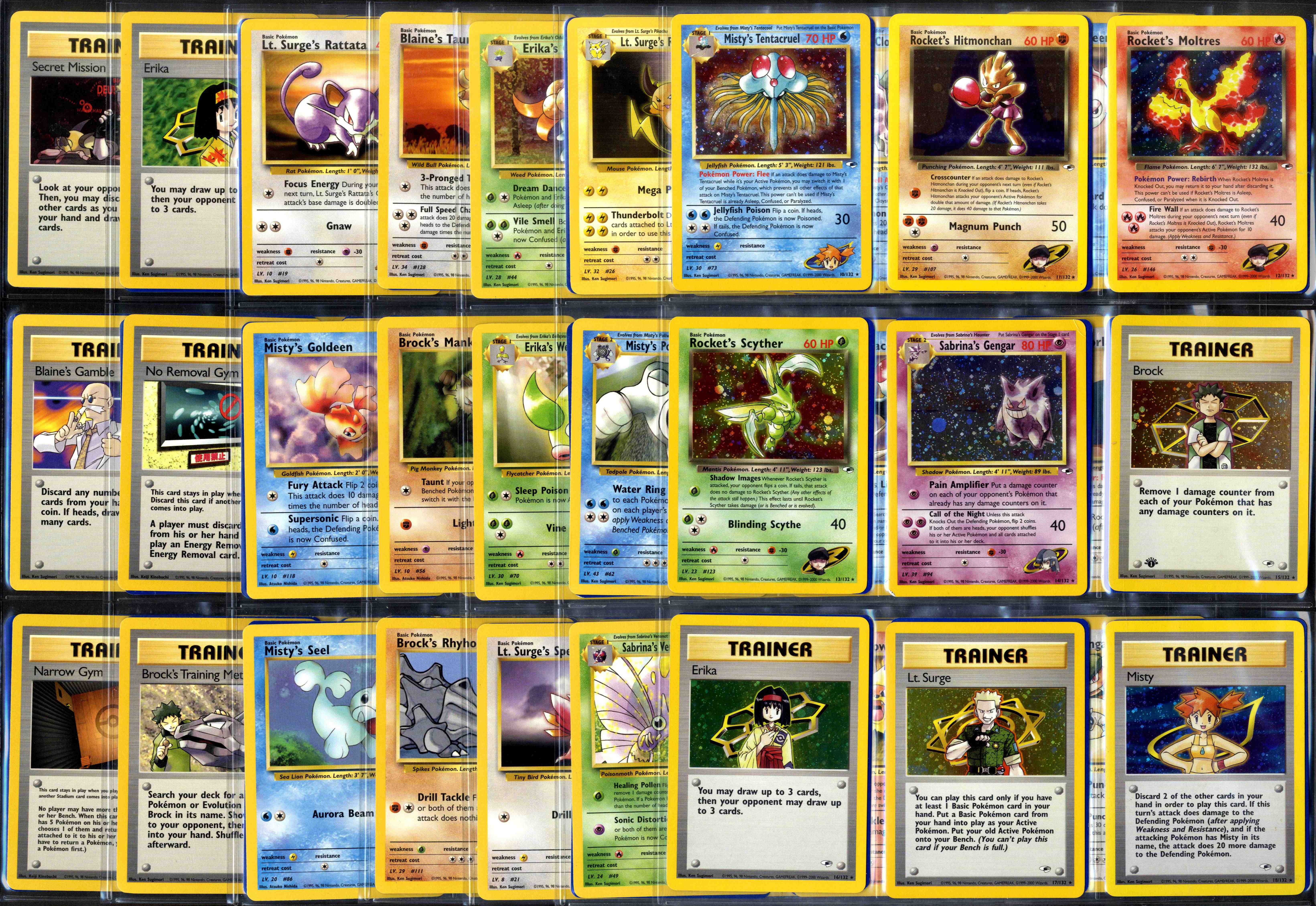 Pokemon TCG - Gym Heroes - Unlimited - Complete Set 132/132 - Image 2 of 10