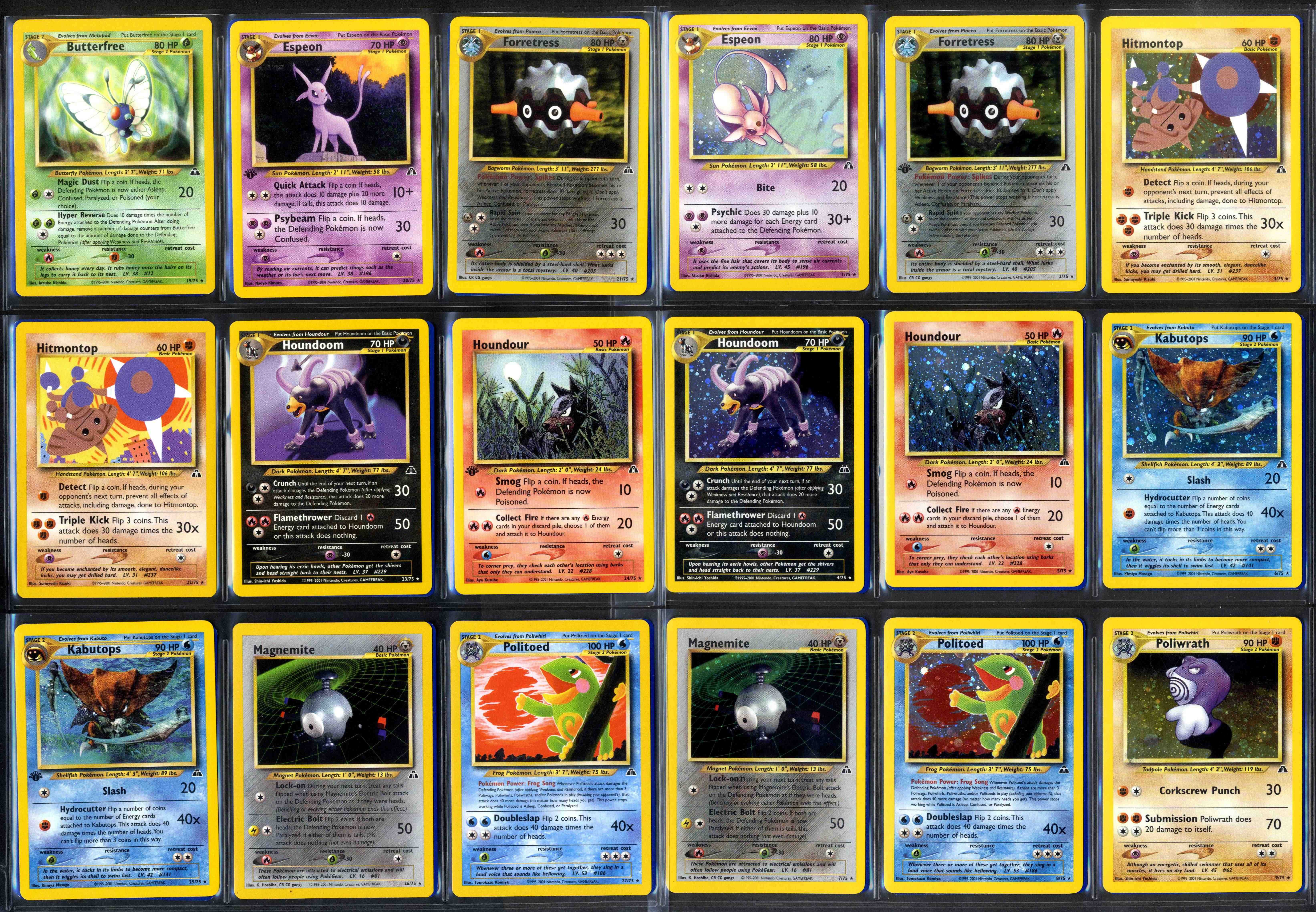 Pokemon TCG - Neo Discovery 1st Edition & Unlimited - Complete Set 75/75 - Image 4 of 7