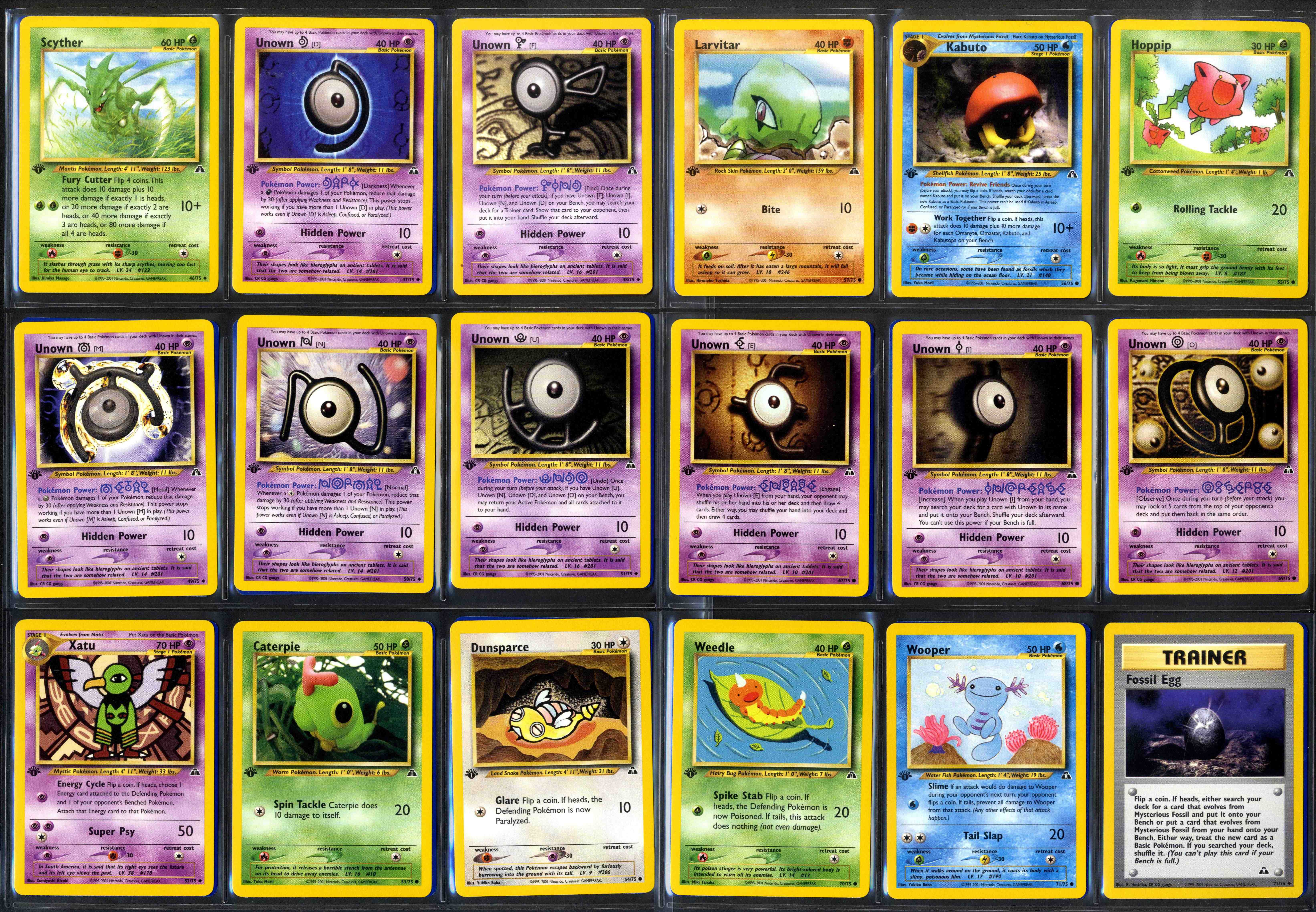 Pokemon TCG - Neo Discovery 1st Edition & Unlimited - Complete Set 75/75 - Image 5 of 7