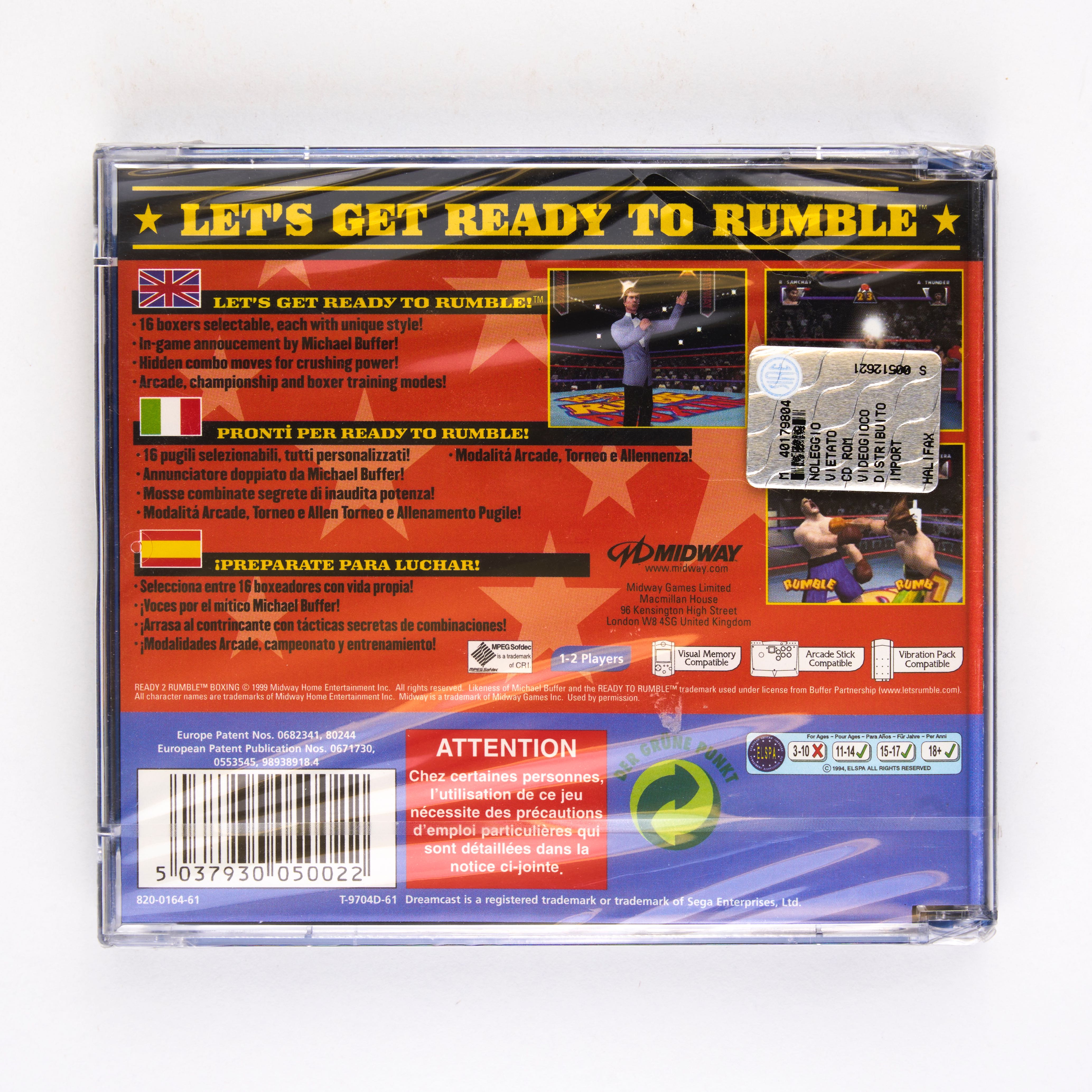 SEGA - Ready 2 Rumble Boxing - Dreamcast - Sealed - Image 2 of 2