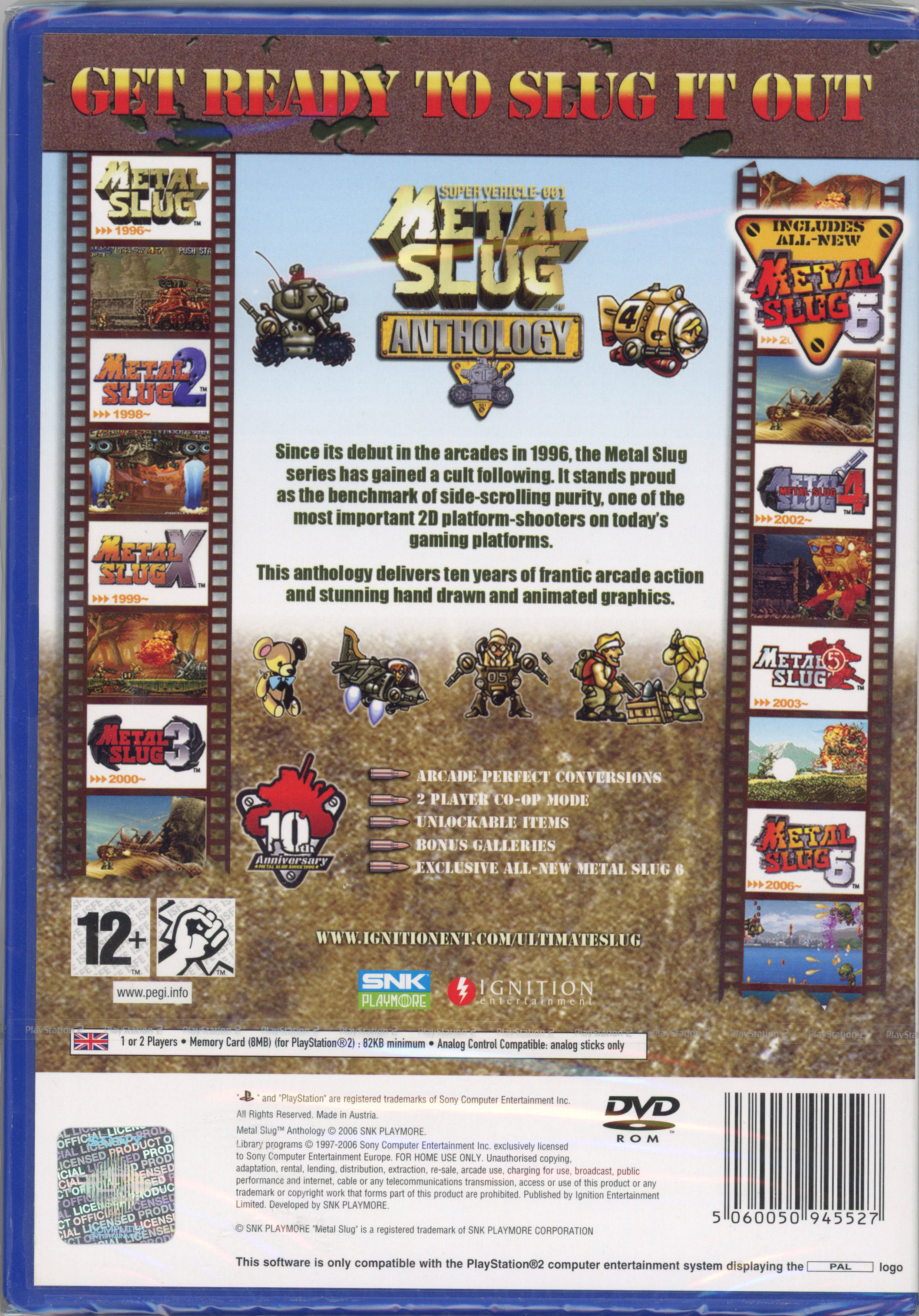 Sony - Metal Slug Anthology PAL - Playstation 2 - Sealed - Image 2 of 2