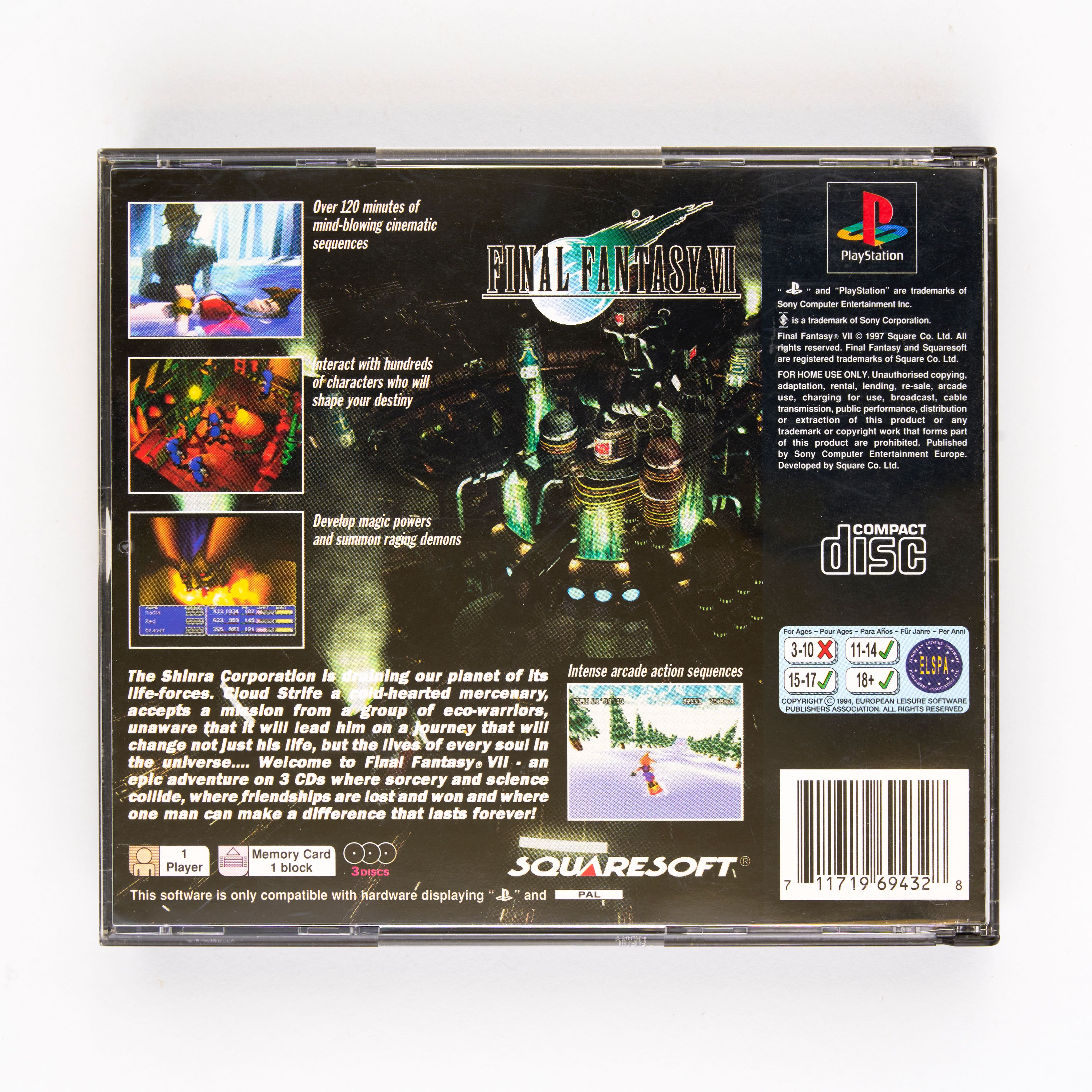 Sony - Final Fantasy VII PAL - Playstation - Complete In Box - Image 2 of 2