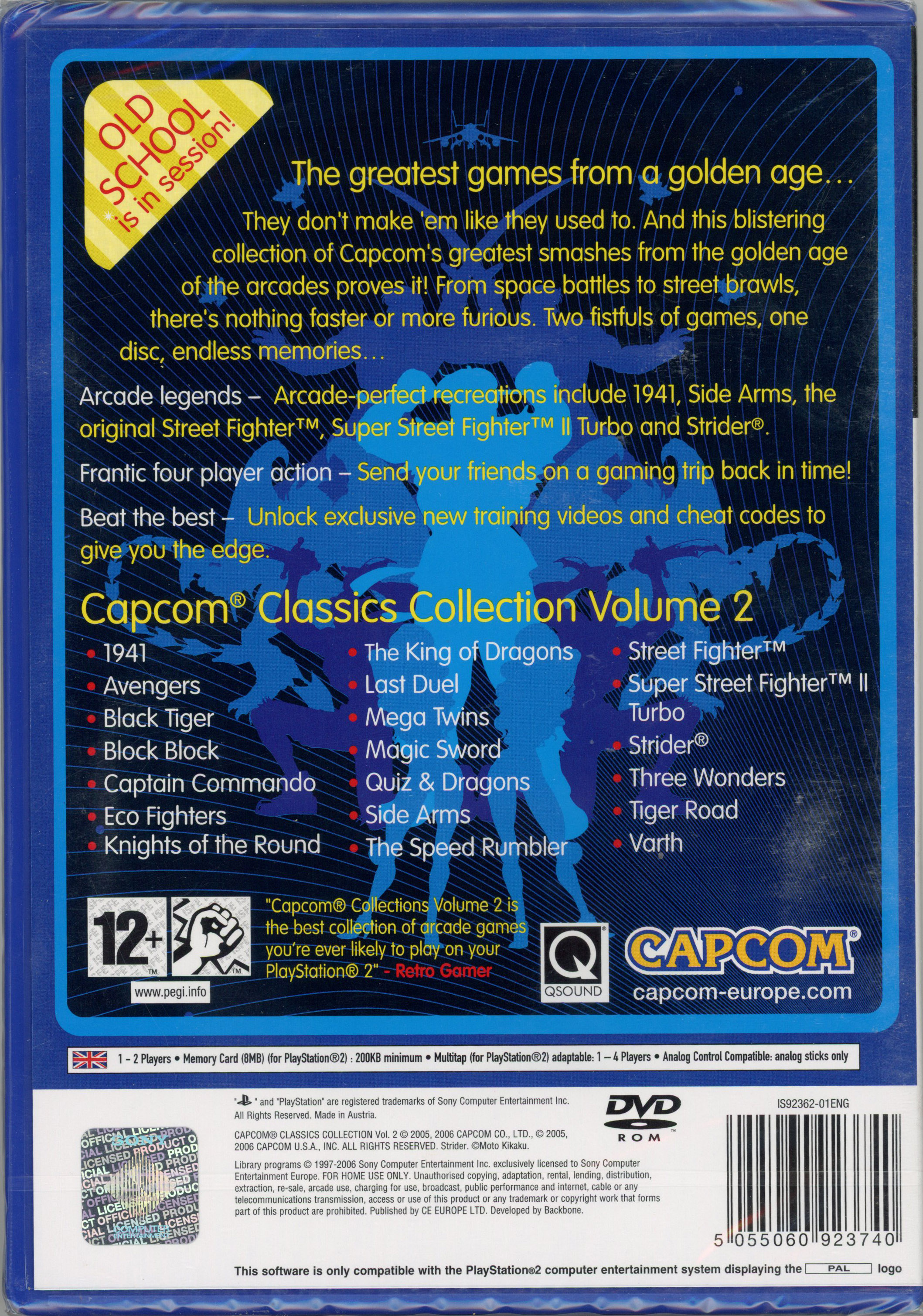 Sony - Capcom Classics Collection Vol. 2 - PlayStation 2 - Factory Sealed - Image 2 of 2