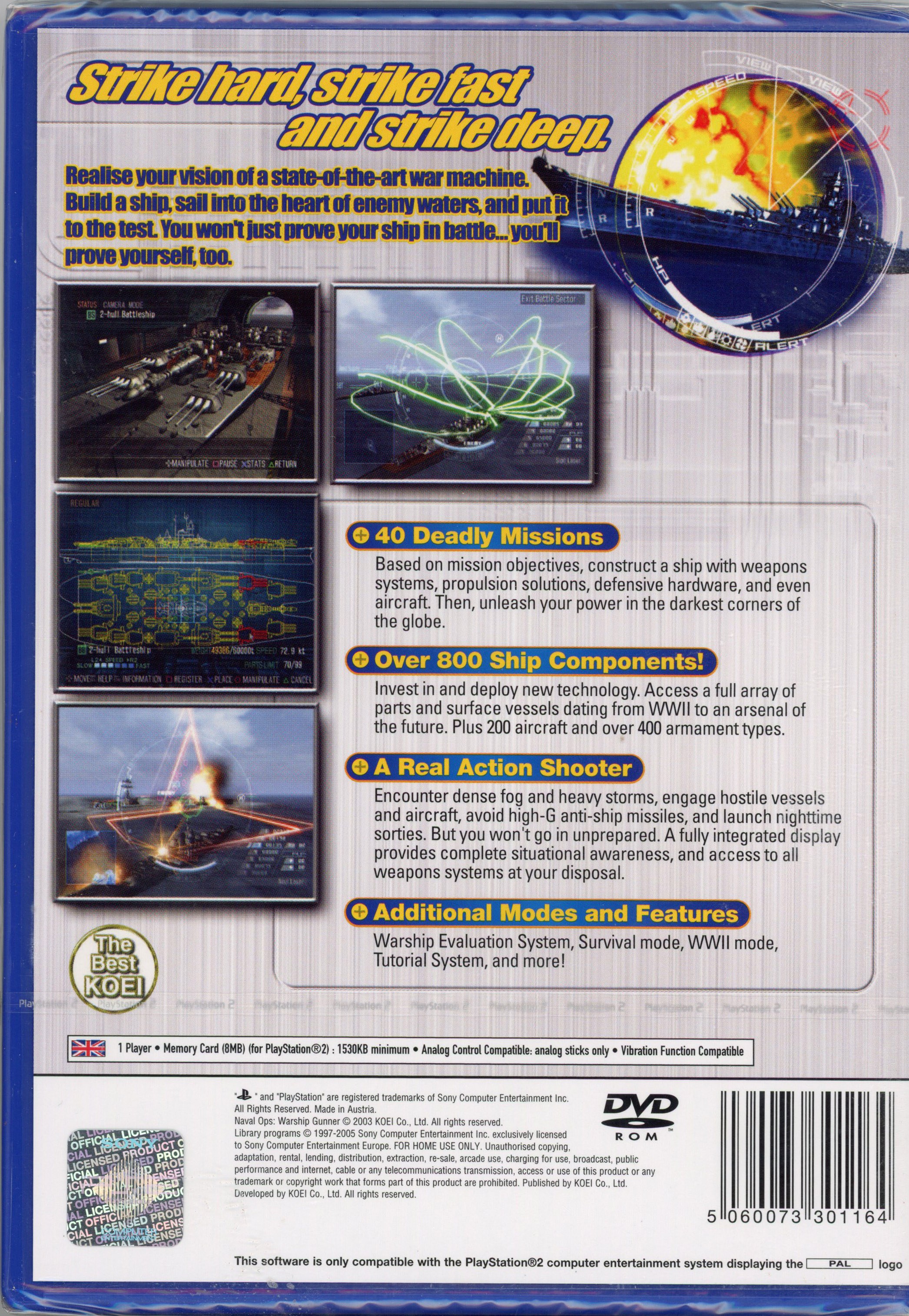 Sony - Naval Ops: Warship Gunner - PlayStation 2 - Factory Sealed - Image 2 of 2