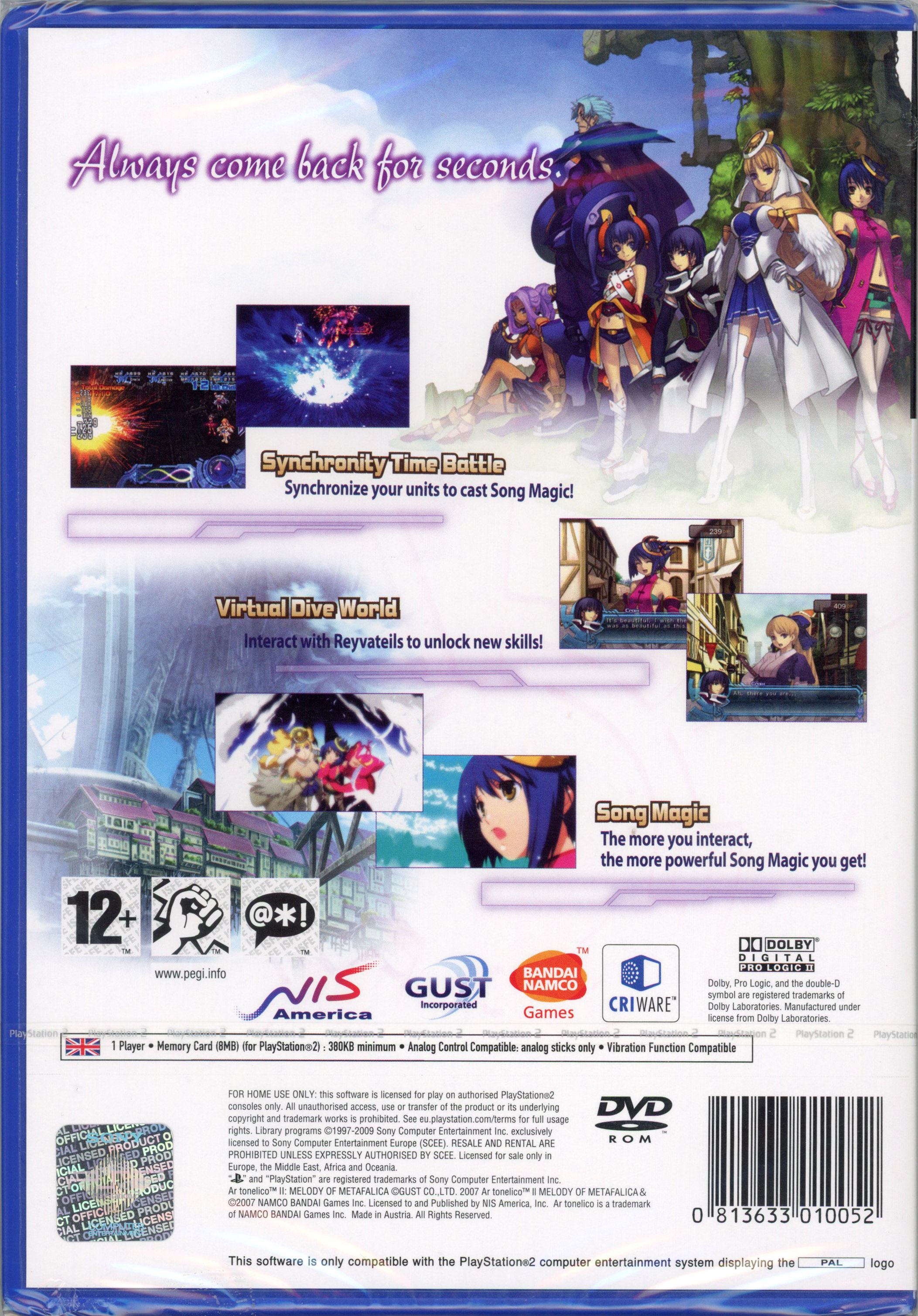 Sony - Ar Tonelico 2 Melody of Metafalica - PlayStation 2 - Factory Sealed - Bild 2 aus 2